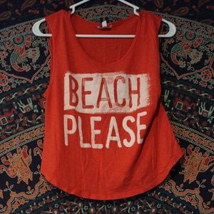 Salmon Colored Graphic Tank Top